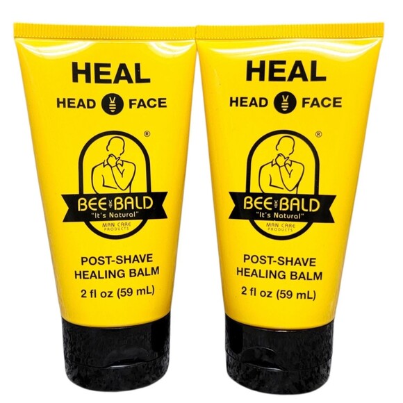 BEE BALD HEAL Post-Shave Healing Balm 2 fl oz (2 Pack) – New Sealed Fresh - Picture 1 of 8